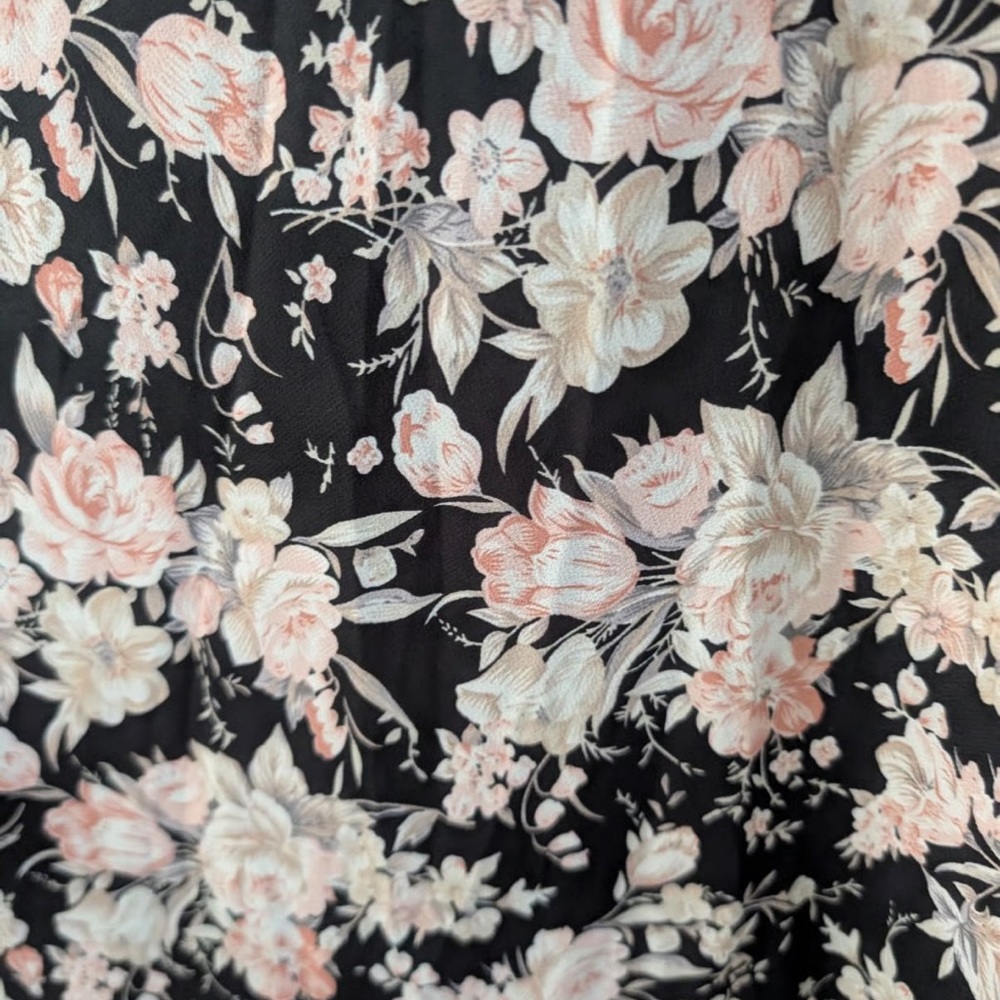 Mac Duggal Black and Pink Floral Maxi Dress - Picture 5 of 15